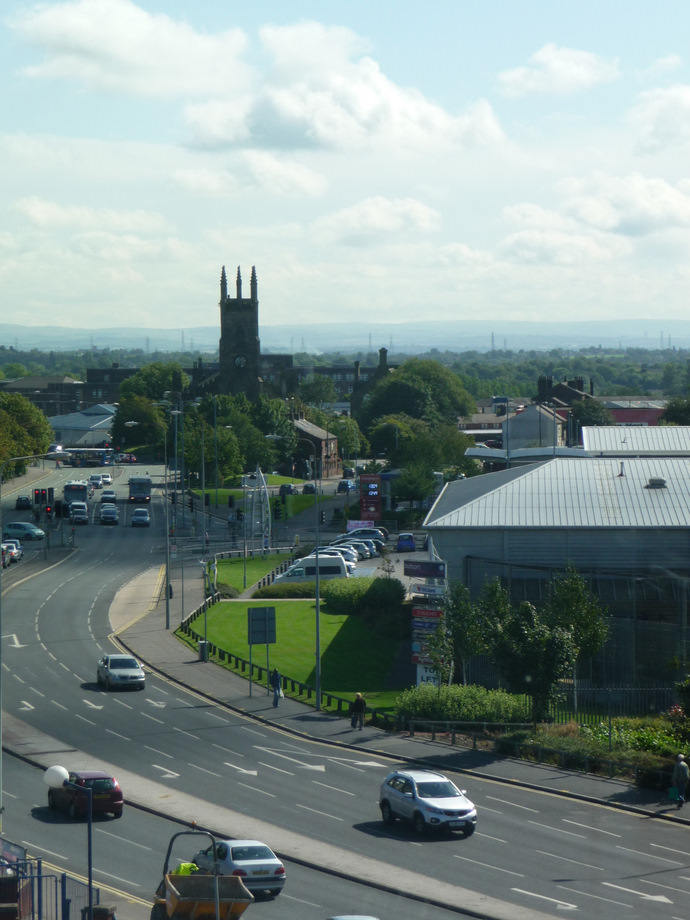 View from the windows University of Bolton Climbing Wall
